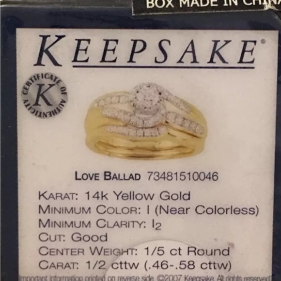 Keepsake “Love Ballad” 1/2 Carat Diamond - Picture 3 of 6